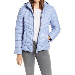Nwt Barbour Teasel Faux Fur Trim Puffer 